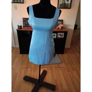 New Small Lulus Blue Sleeveless Silky Mini Dress Casual Special Occasion Casual